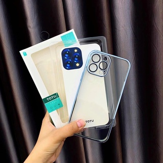 Ốp Lưng TOTU viền màu mềm bảo vệ cụm camera cho iphone 12/12pro/12promax/13/13pro/13promax/14pro/14promax