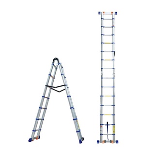 Thang nhôm rút chữ A  ADVINDEQ ADT707BN - 8 đế cao su chắc chắn -Có bánh xe kéo-Hợp kim nhôm cao cấp