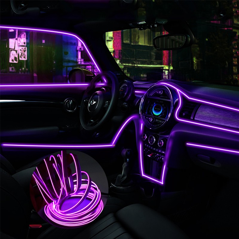 Dây đèn LED LYMOYO 5m trang trí nội thất xe hơi đẹp mắt