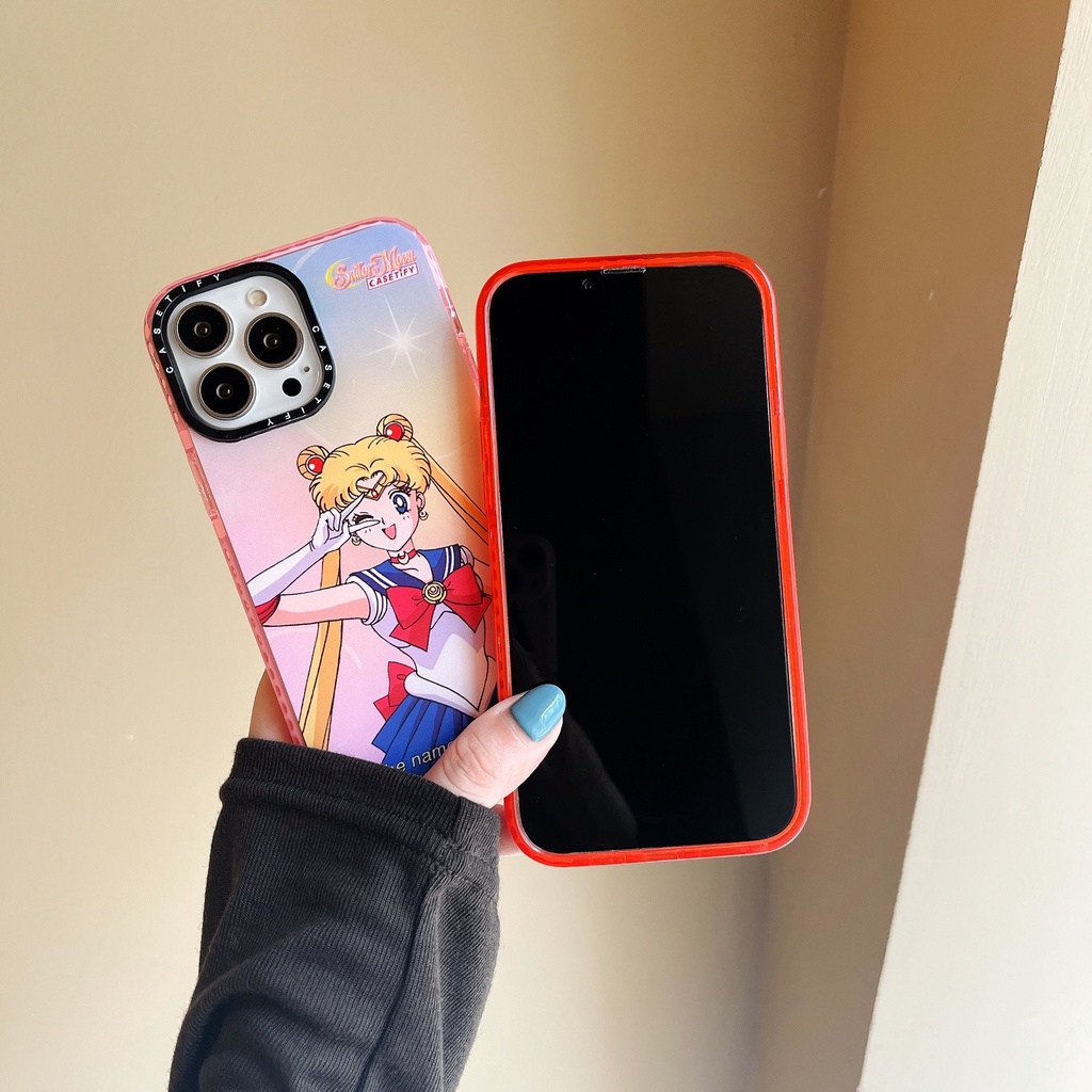 Sailor Moon Mercury Mars Venus Jupiter Retro Anime Nhật Bản Phim Hoạt Hình SoftCase Cover Vỏ Tương Thích Cho iPhone 17 Pro Max Air Plus 16 / 15 / 14 / 13 / 12 / 11 / XR / X / XS / SE / 8 / 7 / 6