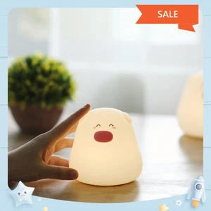 Đèn ngủ heo cảm ứng silicon