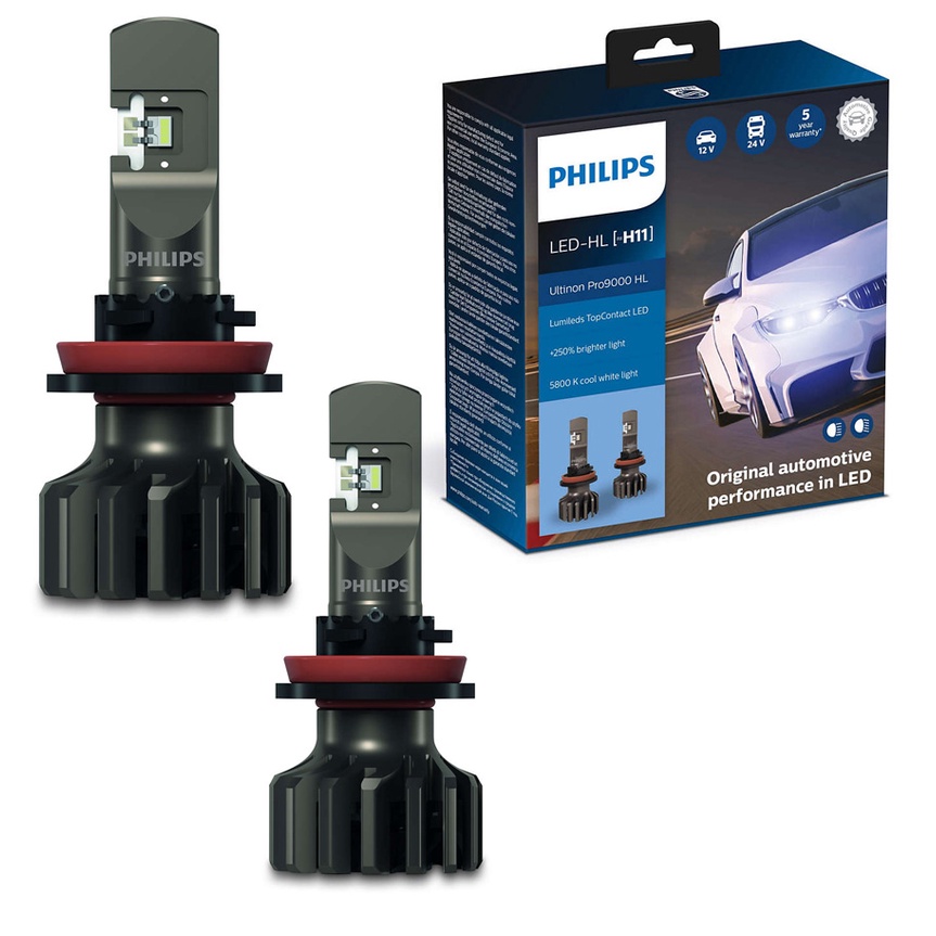 Bóng đèn LED H11 11362 Ultinon Pro9000 Philips 5800K + 250 Shopee