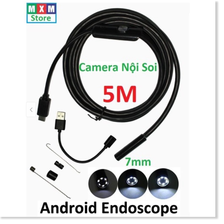 Camera nội soi 5m 6LED HD720p chống nước | Shopee Việt Nam