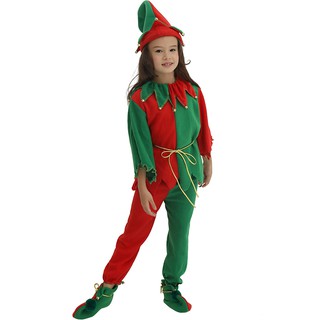 ❤COD❤Trẻ Em Trang Phục Giáng Sinh Trẻ Em Giáng Sinh Yêu Tinh Trang Phục Hóa Trang Bé Gái Bé Trai Ông Già Noel Đảng Lạ Mắt Trang Phục