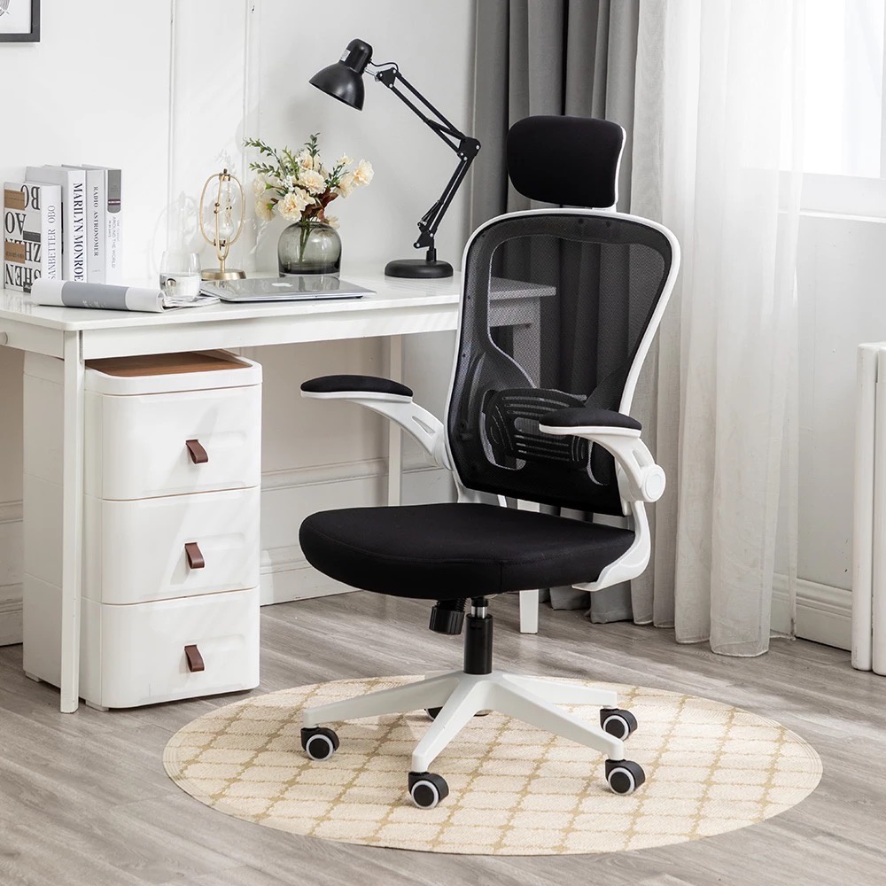 [Sẵn Hàng - Giao Hoả Tốc) Manson Regal Ghế Xoay Văn Phòng Tay Gập Công Thái Học Màu Đen/Trắng/Xám/Xanh/Hồng