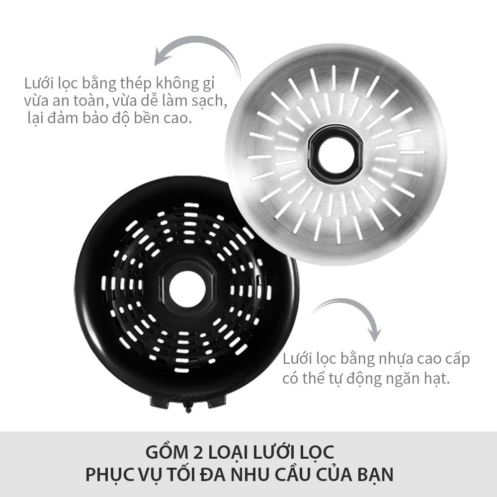 Máy vắt cam LocknLock  EJJ256BLK màu đen, 85W cần gạt đòn bẩy, tay cầm mềm, dễ sử dụng - K-MALL