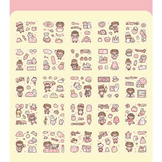 [sticker] LẺ 1 TẤM - Hình dán Cô bé Hoa Anh Đào - trang trí Bullet Journals, laptop, máy tính, mỹ thuật sáng tạo … 🐻🌸🌸