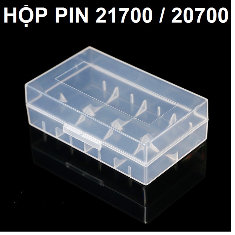 Hộp đựng pin 21700 / 20700 bằng nhựa để được 2 pin có cực dương phẳng ...