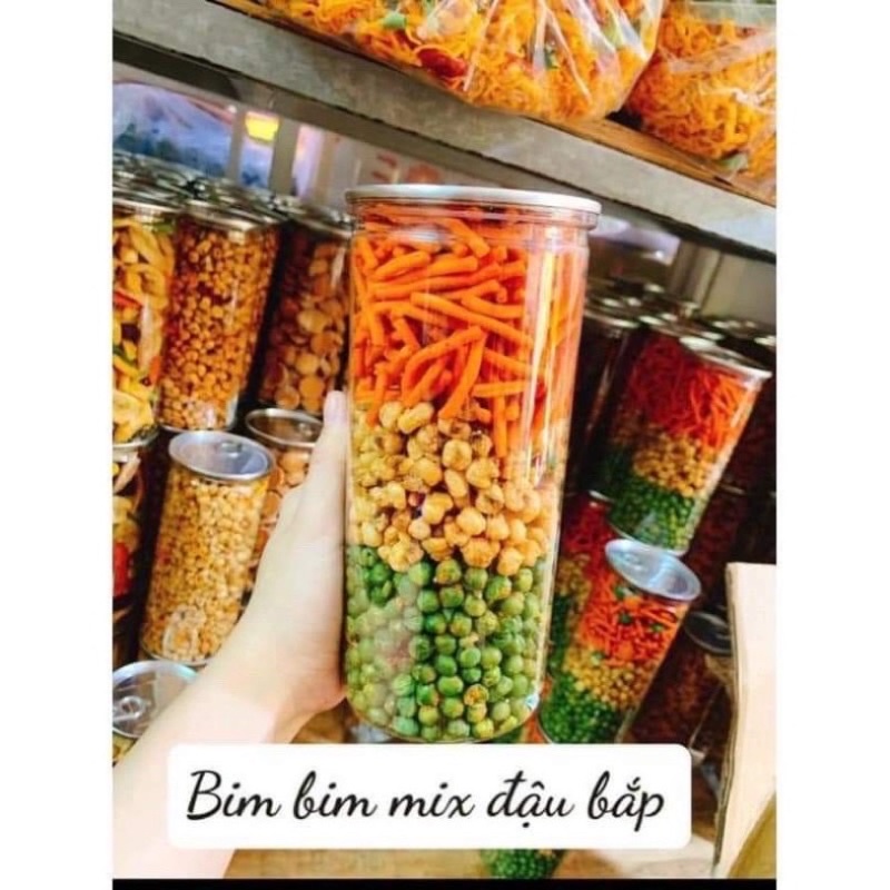 Bim Bim Que Mix Bắp , Đậu Hà Lan - lon pet 320gr