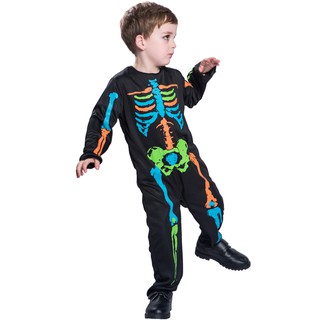 Trang phục xương đầy màu sắc cho trẻ em  Halloween