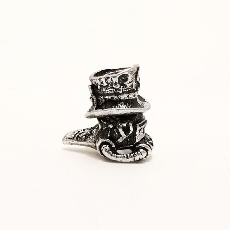 Ppy Retro Vintage Tóc Bím Râu Dreadlock Hạt Nhẫn Ống Viking Rune Charm Mặt Dây Chuyền Cho DIY Vòng Cổ Trang Sức Làm