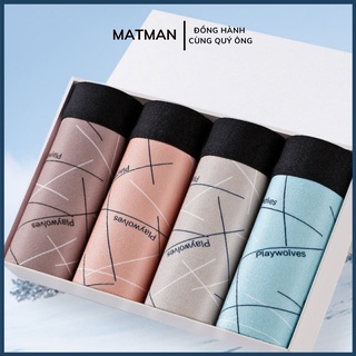 Quần sịp nam quần boxer nam MATMAN sịp đùi co giãn hình thú