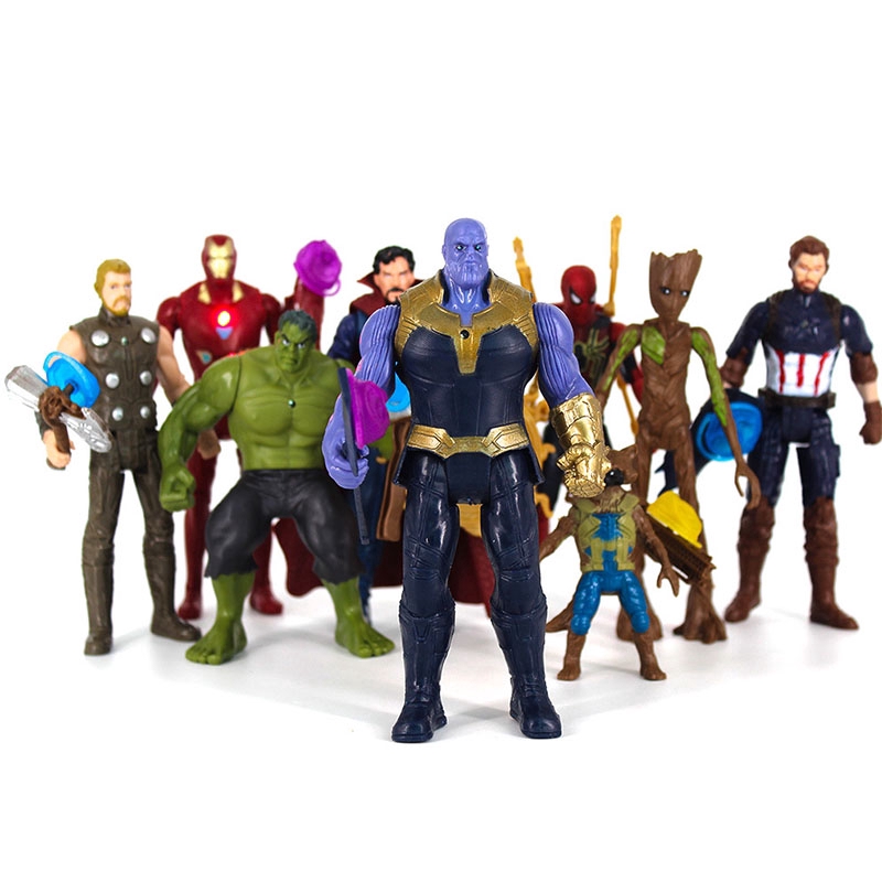 BH2 15CM AVENGERS SUPER HEROS HÀNH ĐỘNG FIGURE Iron Man / Captain America / Hulk / Người Nhện PVC Đồ Chơi Cho Bé Trai Bé Gái Ki