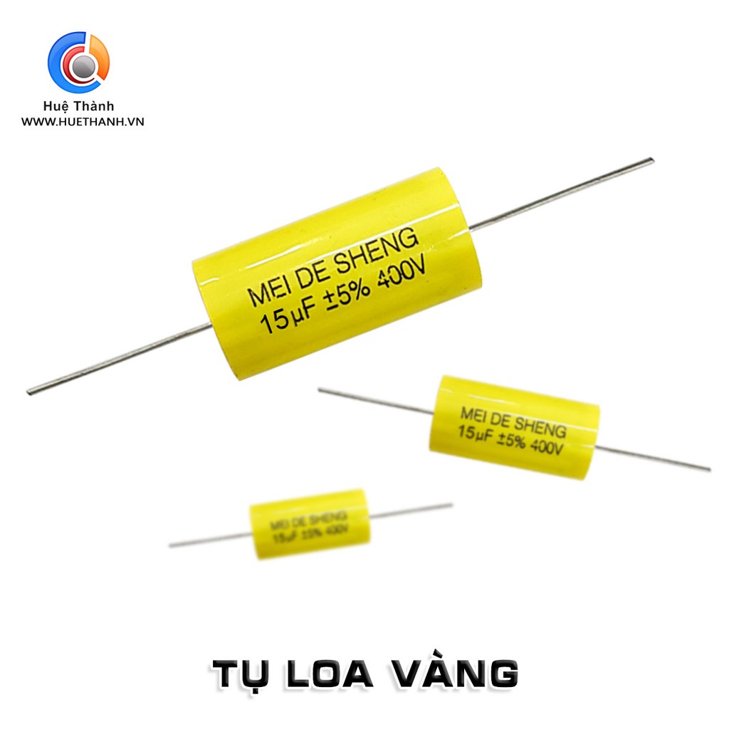 Tụ loa vàng 10UF - Tụ Phân Tần Loa, Tụ Cản Loa Bass, Trung, Treble ...