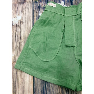 Set bộ áo danton, quần short lưng cao. LINEN TƯNG PREMIUM. Hình thật. June Linen #S88