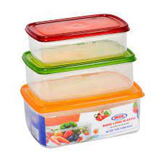 Bộ 3 hộp đựng thực phẩm Song Long 2221 (2000ml, 1300ml, 850 ml)
