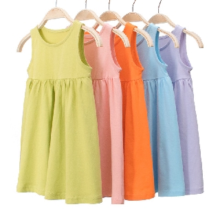 (27hom kids) Váy thun bé gái, đầm suông trẻ em hàng chính hãng** Maruka Fashion