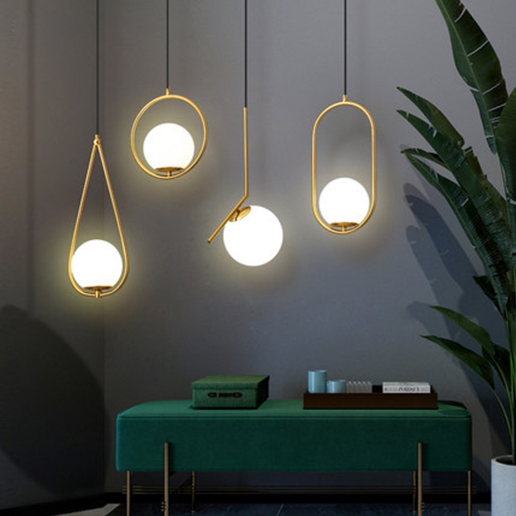 Ảnh Đèn thả trang trí chao thuỷ tinh SuperVilighting decor phòng khách kiểu hiện đại bảo hành 24 tháng 1