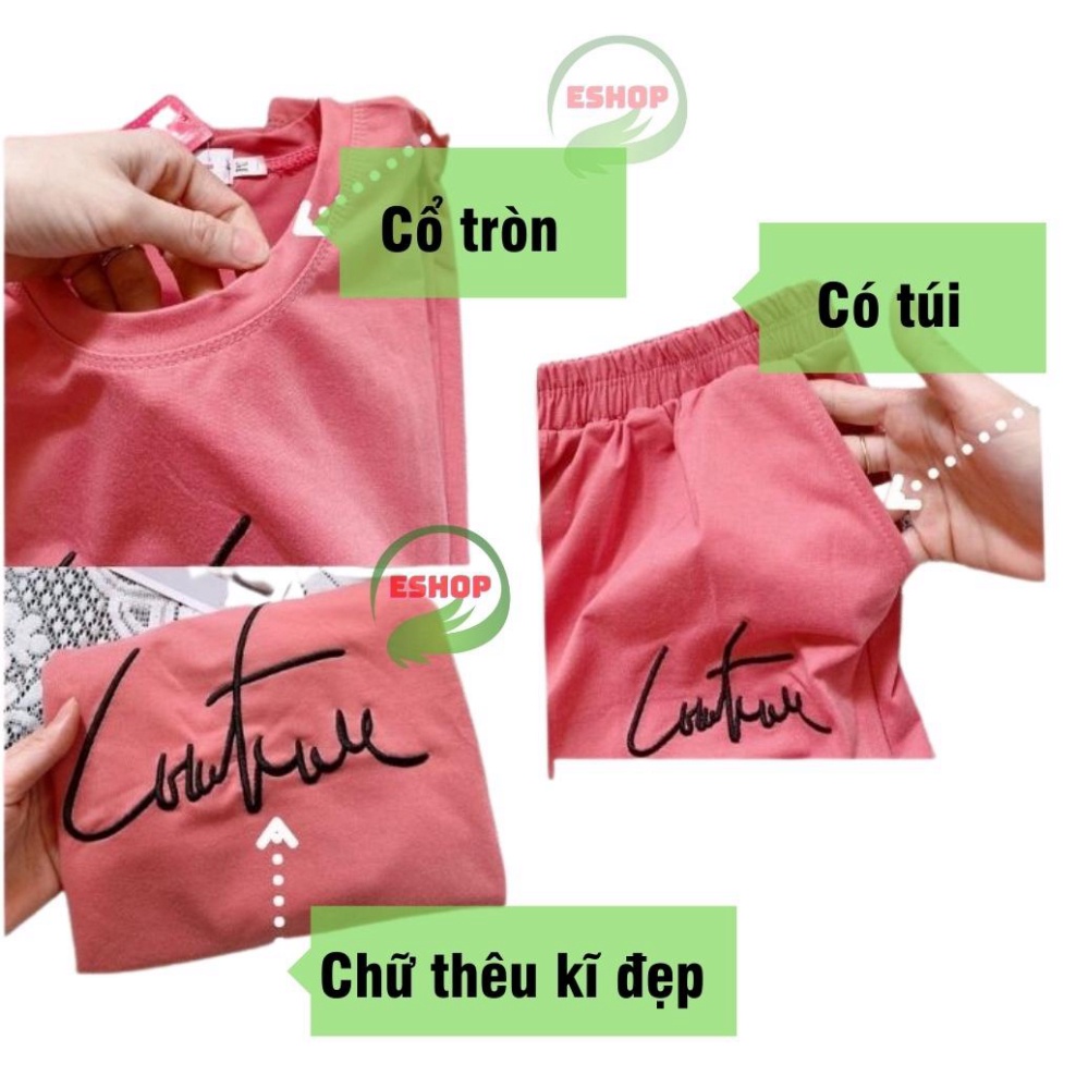 Đồ Bộ Nữ Bigsize 43-85kg Thun Cotton Quần Lửng Ngố Mặc Nhà, Đi Chơi Mùa Hè ,Thể Thao ESHOP AD02