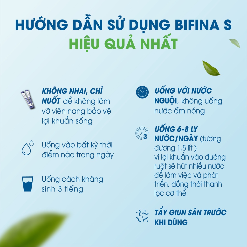 Mô tả Men vi sinh Bifina Nhật Bản - Loại S - Lẻ 3 gói (không có hộp) - 7