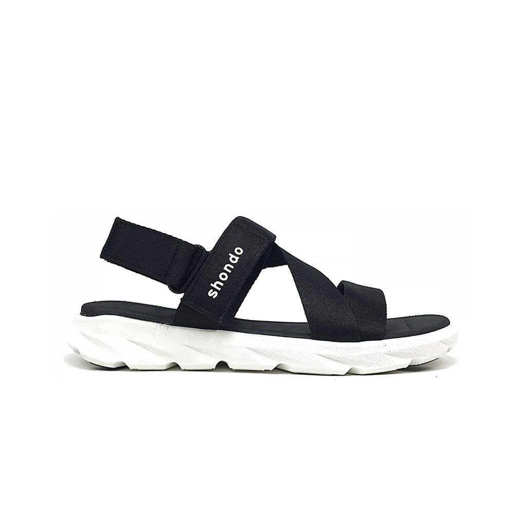 Ảnh Giày sandal SHONDO F6 sport quai đen đế trắng F6S003 1