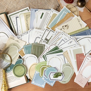 Set 100 Giấy Ghi Chú Phong Cách Vintage Trang Trí Sổ Tay/Sổ Tay