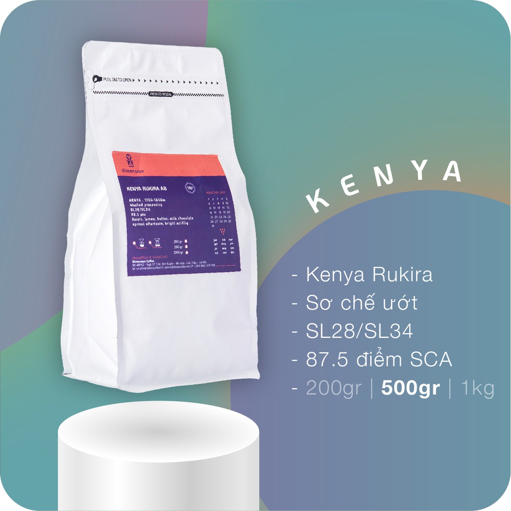 Cà phê Kenya Rukira - Sơ chế ướt - Coffee Arabica Roasted Bean Kenya ...