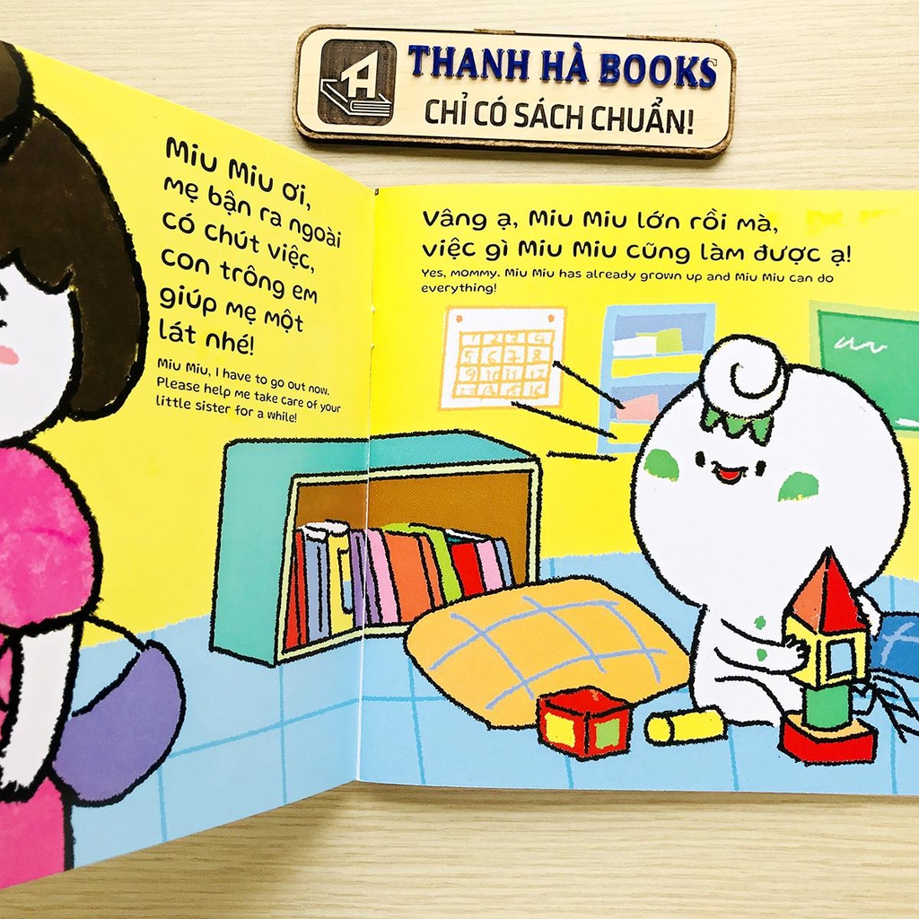 Mô tả Sách - Ehon Kĩ Năng Sống - Miu Miu Tự Lập - Phần 2 - Song ngữ Việt-Anh (Dành cho bé từ 1-6 tuổi) (Lẻ tùy chọn) - 6