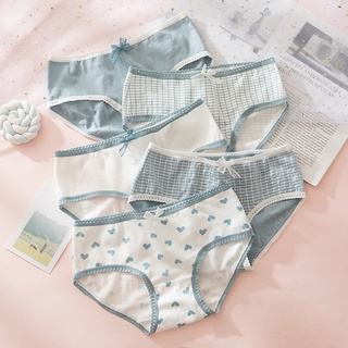 Quần Lót Cotton Tím Khoai Tây Lưng Vừa Thoáng Khí Cho Nữ