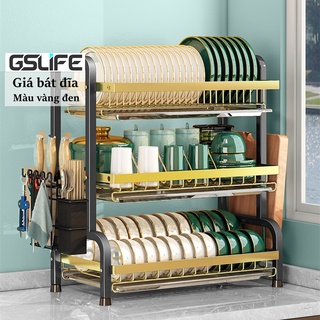 Gslife 55Cm 2/3 Tầng Kệ Bếp Đa Năng-Kệ Chén Bát Thông Minh Tiện Lợi Kèm Khay Đựng Mô Hình Mới Nhất
