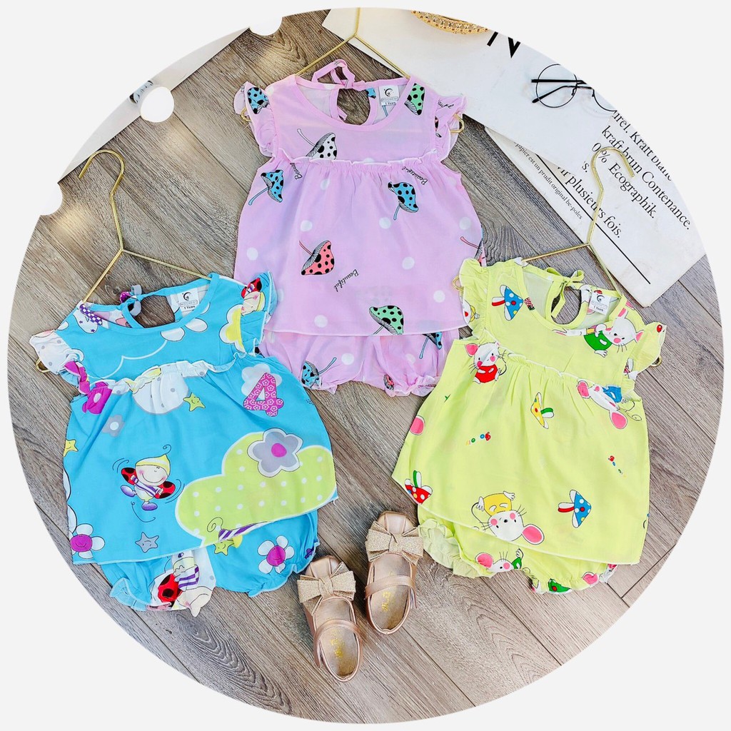 Bộ Lanh Bé Gái Đồ Tole Loại 1 Cho Bé 8-17kg