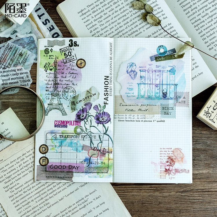Sticker vintage dán sổ cute set 60 miếng dán HD84-K54 DIY Crafts, Scrapbook, Journal, Diary, Planner, Wal Seal Ect.