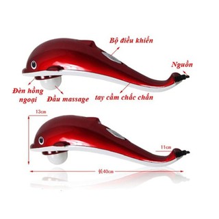 Máy Massage Cầm Tay Hình Con Cá Heo 3 Đầu( loại to)