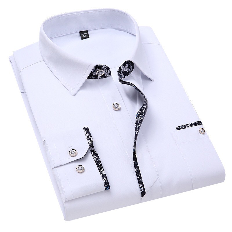 6-màu nam áo sơ mi dài tay xu hướng châu âu trang trọng / giản dị áo sơ mi công sở cotton