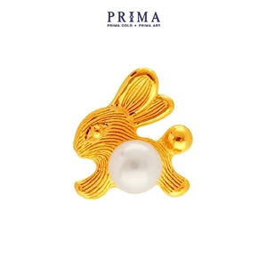 PRIMA Bông Tai  24K - Đính Ngọc trai - BST Mono Chic - Con Thỏ dễ thương (1 chiếc) - 165E0855