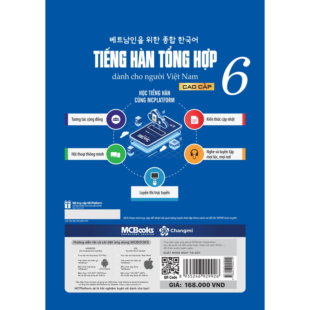Sách - Tiếng Hàn Tổng Hợp Dành Cho Người Việt Nam - Cao Cấp 6 – đen trắng (phiên bản mới)