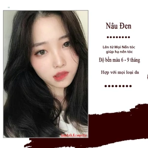 Thuốc nhuộm tóc Nâu Đen 100ML lên màu chuẩn tone