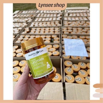 Viên uống Mầm đậu nành Healthy Care Super Lecithin làm đẹp da, cân bằng nội tiết tố nữ hộp 100 viên - Lynsee Shop