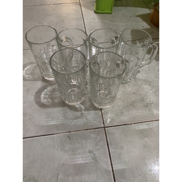 Hộp 6 Ly Quai CàFê Thủy Tinh Cao Cấp UG-131 Hàng Nhập Khẩu Made in ThaiLan