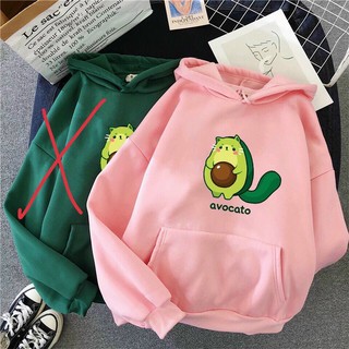 Áo hoodie nam nữ nỉ in hình Trái bơ Avocado dễ thương chất nỉ dày dặn, nón 2 lớp, hợp làm áo cặp
