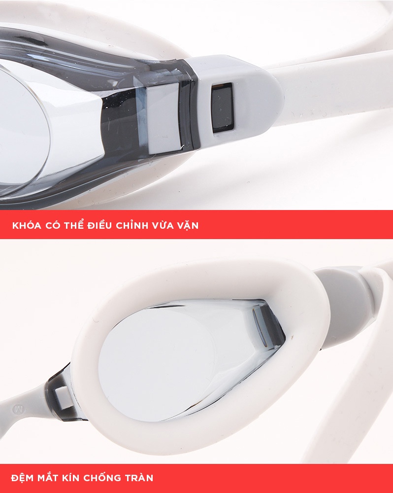 Mô tả Kính Bơi Cận Từ 2 Đến 7 Độ Kính Bơi Người Cận Dây Đeo Êm Ái Chống UV Chông Sương Thời Trang Cleacco SG1670 Boro Sport - 10