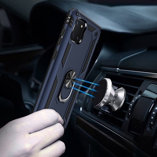 Ốp điện thoại chống sốc 2 lớp có nhẫn đỡ xem video phong cách Iron Man cho Samsung Note 8 9 10 Lite Plus 20 Ultra