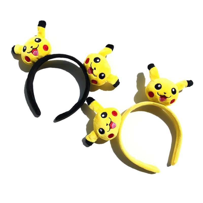 Sq3 Pokémon Thám Tử Pikachu Mũ Đội Đầu Mũ Trẻ Em Băng Đô Quấn Tóc Phụ Kiện Tóc Sinh Nhật Trang Trí Tiệc Pho