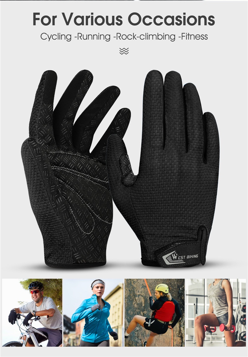 Mô tả Găng tay WEST BIKING chống nắng thoáng khí cho hoạt động ngoài trời/đi xe máy - 11