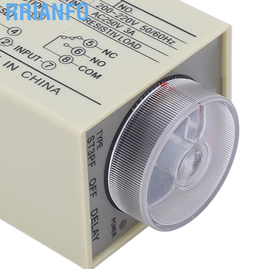 Rrianfo Rơ le đút tắt nguồn thời gian hẹn giờ chính xác cao AC200‑220V ST3PF