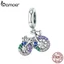 Mặt Dây Chuyền Bamoer SCC1082 Bạc 925 Hình Xe Đạp Đính Đá Xinh Xắn