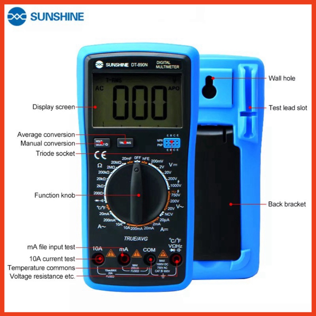 Đồng hồ vạn năng SUNSHINE DT-890N cầm tay đa năng