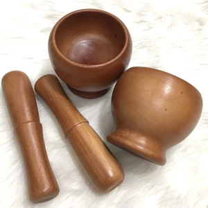 Bộ chày cối gỗ cái lu cao cấp siêu mịn an toàn cho sức khỏe