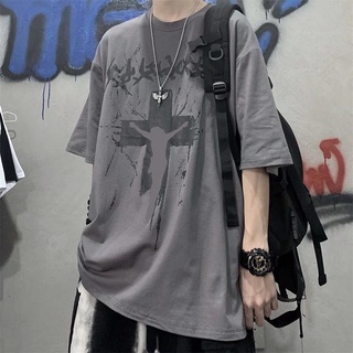 áo thun 100% cotton Tay Ngắn In Hình Cây Thánh Giá Thời Trang Dành Cho Nam Và Nữ