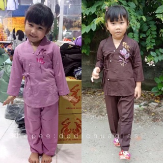 Đồ Lam Đi Chùa Cho Bé # Xéo Nơ Vẽ Bé # Đồ Bộ Nữ # Quần Áo Bé Gái